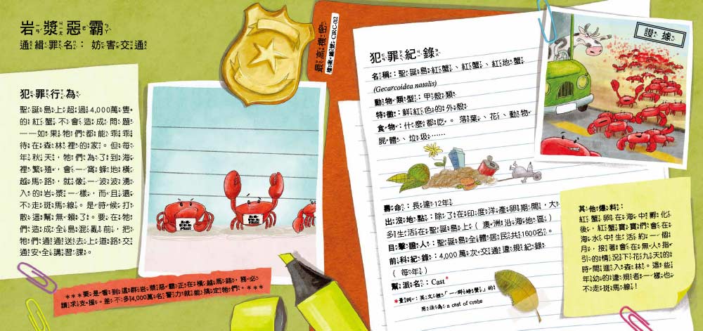 通緝！頭號要犯！13大壞蛋動物特徵大公佈（品格教育繪本：調查思辨／科普知識）